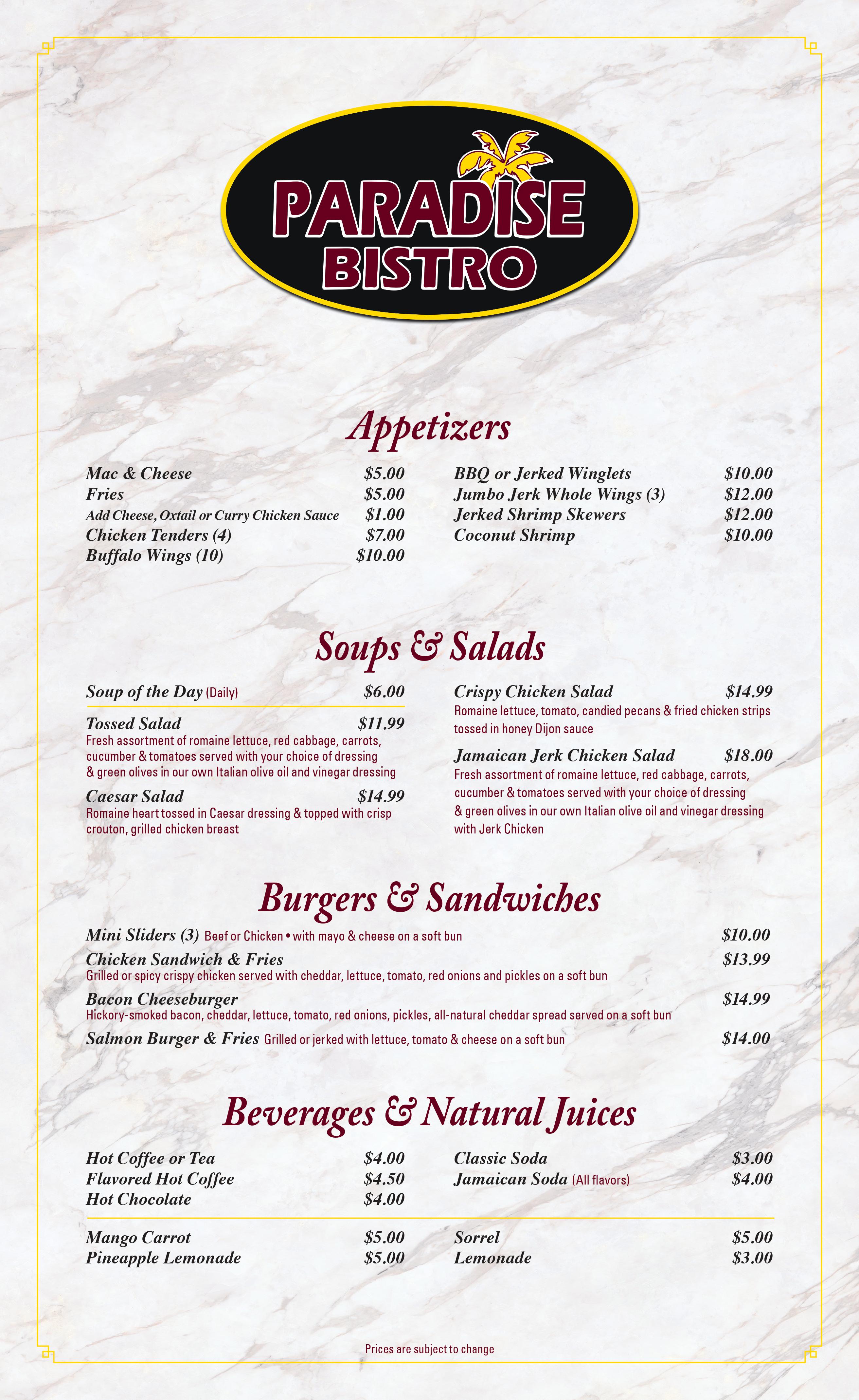 Paradise Bistro Offers Halal in Pottstown PA 19464